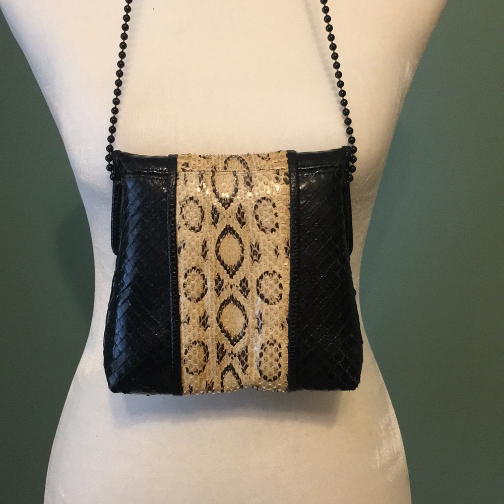 Vintage Python Leather Handbag - image 3